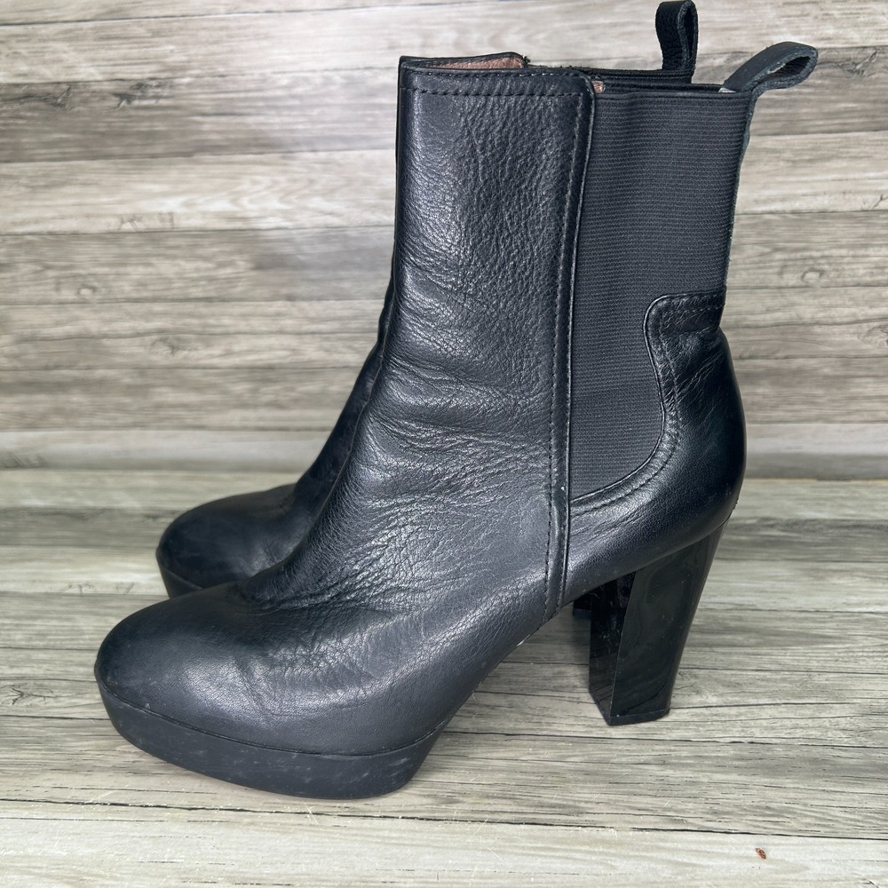 Donald J‎ Pliner Leather Chelsea Ankle Boots Side Zip Womens 8 Milan2 Whimsigoth